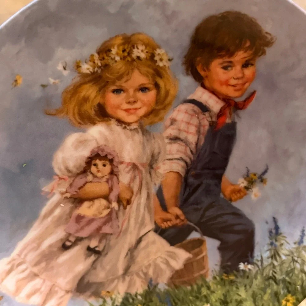 Reco Jack and Jill John McClelland Mother Goose Collector Plate 1986 8.5